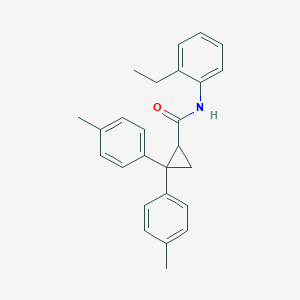 N-(2-ethylphenyl)-2,2-bis(4-methylphenyl)cyclopropanecarboxamide