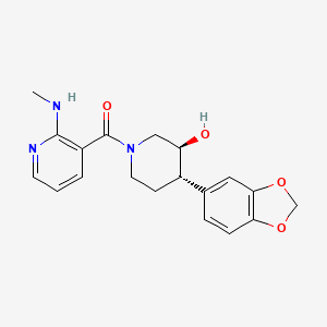 molecular formula C19H21N3O4 B3874119 (3S*,4S*)-4-(1,3-benzodioxol-5-yl)-1-{[2-(methylamino)pyridin-3-yl]carbonyl}piperidin-3-ol 