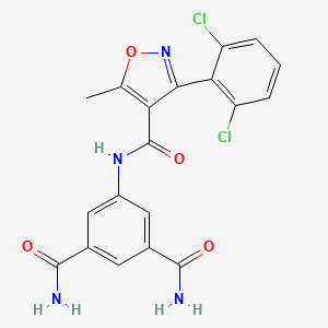 molecular formula C19H14Cl2N4O4 B3874123 5-({[3-(2,6-dichlorophenyl)-5-methyl-4-isoxazolyl]carbonyl}amino)isophthalamide 