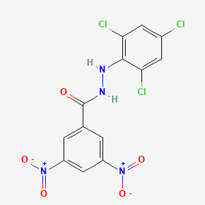 molecular formula C13H7Cl3N4O5 B3874138 3,5-dinitro-N'-(2,4,6-trichlorophenyl)benzohydrazide 