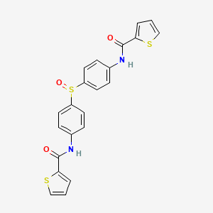 molecular formula C22H16N2O3S3 B3874145 N,N'-(sulfinyldi-4,1-phenylene)di(2-thiophenecarboxamide) 