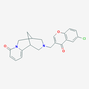 molecular formula C21H19ClN2O3 B3874154 11-[(6-chloro-4-oxo-4H-chromen-3-yl)methyl]-7,11-diazatricyclo[7.3.1.0~2,7~]trideca-2,4-dien-6-one 