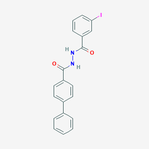 molecular formula C20H15IN2O2 B387416 N'-[(3-iodophenyl)carbonyl]biphenyl-4-carbohydrazide 