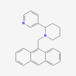 molecular formula C25H24N2 B3874163 3-[1-(9-anthrylmethyl)-2-piperidinyl]pyridine 