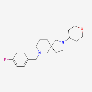 molecular formula C20H29FN2O B3874174 7-(4-fluorobenzyl)-2-(tetrahydro-2H-pyran-4-yl)-2,7-diazaspiro[4.5]decane 