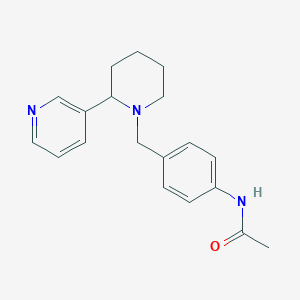 molecular formula C19H23N3O B3874181 N-(4-{[2-(3-pyridinyl)-1-piperidinyl]methyl}phenyl)acetamide 