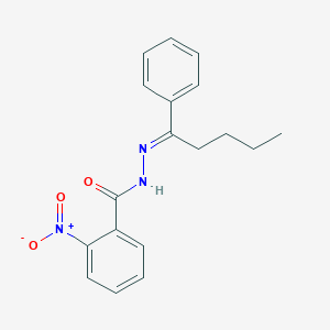 molecular formula C18H19N3O3 B387419 2-nitro-N'-[(1E)-1-phenylpentylidene]benzohydrazide 