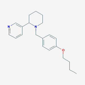 molecular formula C21H28N2O B3874192 3-[1-(4-butoxybenzyl)-2-piperidinyl]pyridine 