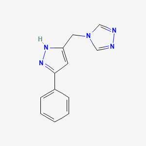 4-[(3-phenyl-1H-pyrazol-5-yl)methyl]-4H-1,2,4-triazole