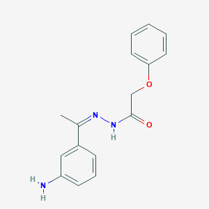 molecular formula C16H17N3O2 B387425 N'-[1-(3-aminophenyl)ethylidene]-2-phenoxyacetohydrazide 