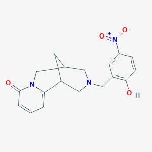 molecular formula C18H19N3O4 B3874264 11-(2-hydroxy-5-nitrobenzyl)-7,11-diazatricyclo[7.3.1.0~2,7~]trideca-2,4-dien-6-one 