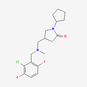 4-{[(2-chloro-3,6-difluorobenzyl)(methyl)amino]methyl}-1-cyclopentylpyrrolidin-2-one