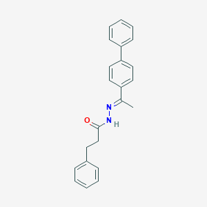 molecular formula C23H22N2O B387429 N'-[1-(4-biphenylyl)ethylidene]-3-phenylpropanohydrazide 