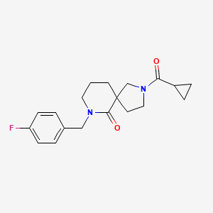 molecular formula C19H23FN2O2 B3874340 2-(cyclopropylcarbonyl)-7-(4-fluorobenzyl)-2,7-diazaspiro[4.5]decan-6-one 