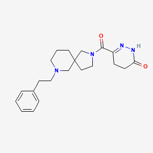 molecular formula C21H28N4O2 B3874355 6-{[7-(2-phenylethyl)-2,7-diazaspiro[4.5]dec-2-yl]carbonyl}-4,5-dihydro-3(2H)-pyridazinone 