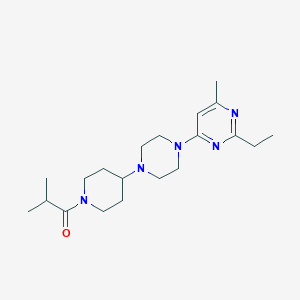 molecular formula C20H33N5O B3874379 2-ethyl-4-[4-(1-isobutyrylpiperidin-4-yl)piperazin-1-yl]-6-methylpyrimidine 