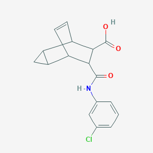 7-[(3-Chloroanilino)carbonyl]tricyclo[3.2.2.0~2,4~]non-8-ene-6-carboxylic acid