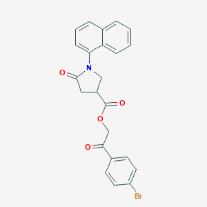 molecular formula C23H18BrNO4 B387440 2-(4-Bromophenyl)-2-oxoethyl 1-(1-naphthyl)-5-oxo-3-pyrrolidinecarboxylate 