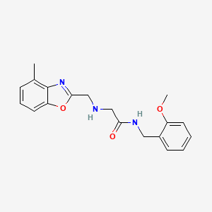 N-(2-methoxybenzyl)-2-{[(4-methyl-1,3-benzoxazol-2-yl)methyl]amino}acetamide