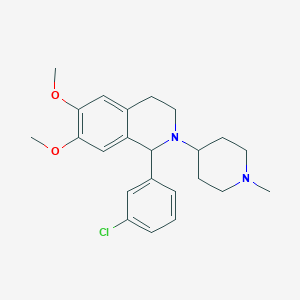 molecular formula C23H29ClN2O2 B3874412 1-(3-chlorophenyl)-6,7-dimethoxy-2-(1-methyl-4-piperidinyl)-1,2,3,4-tetrahydroisoquinoline 