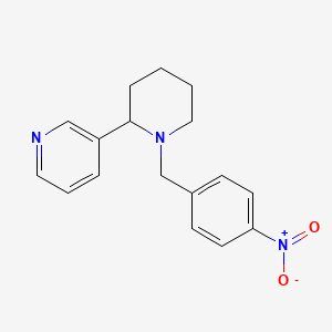 molecular formula C17H19N3O2 B3874419 3-[1-(4-nitrobenzyl)-2-piperidinyl]pyridine 
