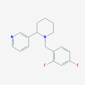 molecular formula C17H18F2N2 B3874470 3-[1-(2,4-difluorobenzyl)-2-piperidinyl]pyridine 
