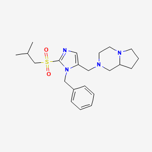 molecular formula C22H32N4O2S B3874471 2-{[1-benzyl-2-(isobutylsulfonyl)-1H-imidazol-5-yl]methyl}octahydropyrrolo[1,2-a]pyrazine 