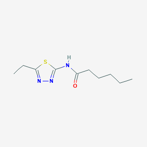 N-(5-ethyl-1,3,4-thiadiazol-2-yl)hexanamide