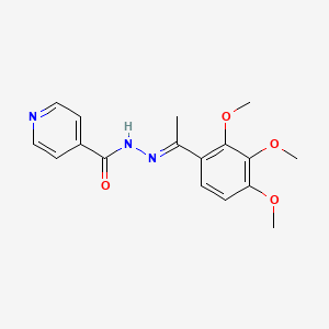 molecular formula C17H19N3O4 B3874518 N'-[1-(2,3,4-trimethoxyphenyl)ethylidene]isonicotinohydrazide 