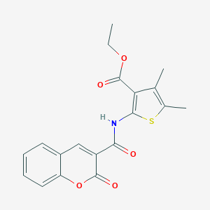 ethyl 4,5-dimethyl-2-(2-oxo-2H-chromene-3-carboxamido)thiophene-3-carboxylate