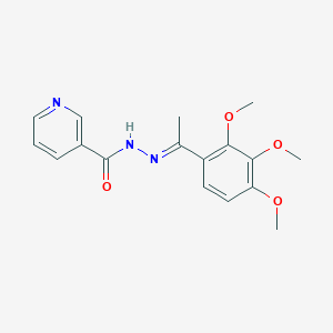 molecular formula C17H19N3O4 B3874520 N'-[1-(2,3,4-trimethoxyphenyl)ethylidene]nicotinohydrazide 