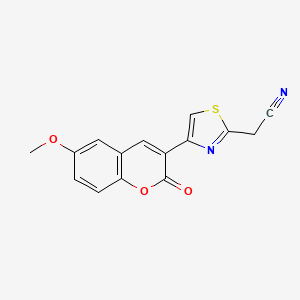 [4-(6-methoxy-2-oxo-2H-chromen-3-yl)-1,3-thiazol-2-yl]acetonitrile