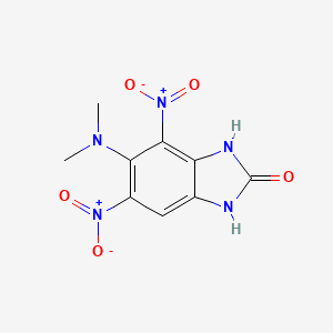 molecular formula C9H9N5O5 B3874542 5-(dimethylamino)-4,6-dinitro-1,3-dihydro-2H-benzimidazol-2-one 