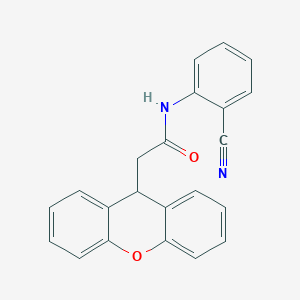 molecular formula C22H16N2O2 B387455 N-(2-cyanophenyl)-2-(9H-xanthen-9-yl)acetamide CAS No. 311331-32-5