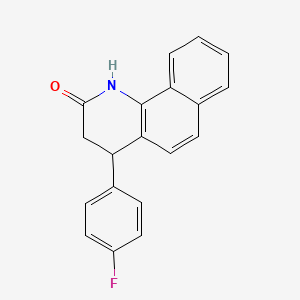 molecular formula C19H14FNO B3874556 4-(4-fluorophenyl)-3,4-dihydrobenzo[h]quinolin-2(1H)-one 