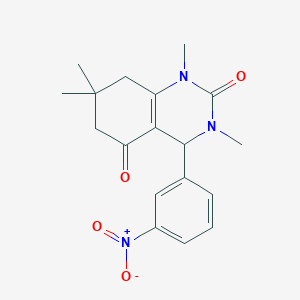 1,3,7,7-tetramethyl-4-(3-nitrophenyl)-4,6,7,8-tetrahydro-2,5(1H,3H)-quinazolinedione