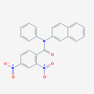 molecular formula C23H15N3O5 B387457 N-Naphthalen-2-yl-2,4-dinitro-N-phenyl-benzamide 