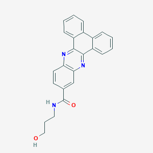 molecular formula C24H19N3O2 B3874573 N-(3-hydroxypropyl)dibenzo[a,c]phenazine-11-carboxamide 