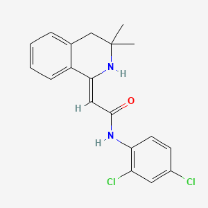 molecular formula C19H18Cl2N2O B3874582 N-(2,4-dichlorophenyl)-2-(3,3-dimethyl-3,4-dihydro-1(2H)-isoquinolinylidene)acetamide CAS No. 5647-08-5