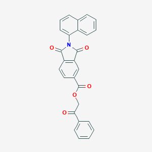 molecular formula C27H17NO5 B387459 2-Oxo-2-phenylethyl 2-(1-naphthyl)-1,3-dioxoisoindoline-5-carboxylate 
