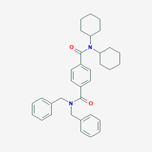molecular formula C34H40N2O2 B387460 N~1~,N~1~-dibenzyl-N~4~,N~4~-dicyclohexylterephthalamide 