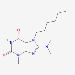 8-(dimethylamino)-7-hexyl-3-methyl-3,7-dihydro-1H-purine-2,6-dione