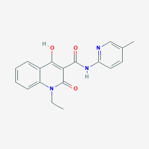 molecular formula C18H17N3O3 B3874631 1-ethyl-4-hydroxy-N-(5-methyl-2-pyridinyl)-2-oxo-1,2-dihydro-3-quinolinecarboxamide 