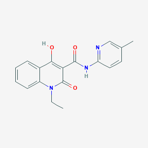 1-ethyl-4-hydroxy-N-(5-methyl-2-pyridinyl)-2-oxo-1,2-dihydro-3-quinolinecarboxamide