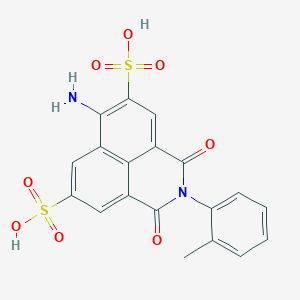 molecular formula C19H14N2O8S2 B3874646 6-amino-2-(2-methylphenyl)-1,3-dioxo-2,3-dihydro-1H-benzo[de]isoquinoline-5,8-disulfonic acid 