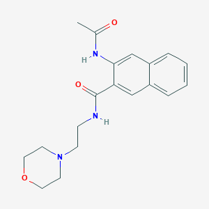 molecular formula C19H23N3O3 B3874668 3-(acetylamino)-N-[2-(4-morpholinyl)ethyl]-2-naphthamide 
