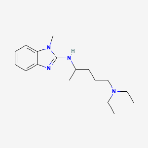 molecular formula C17H28N4 B3874674 N~1~,N~1~-diethyl-N~4~-(1-methyl-1H-benzimidazol-2-yl)-1,4-pentanediamine 