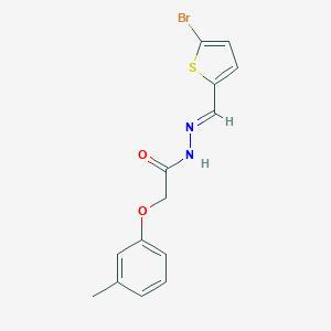 molecular formula C14H13BrN2O2S B387468 N'-[(5-bromo-2-thienyl)methylene]-2-(3-methylphenoxy)acetohydrazide 