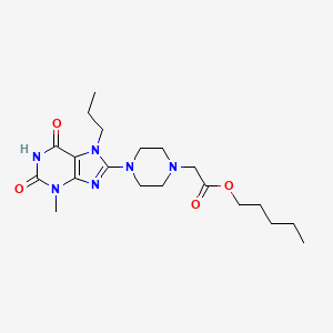 pentyl [4-(3-methyl-2,6-dioxo-7-propyl-2,3,6,7-tetrahydro-1H-purin-8-yl)-1-piperazinyl]acetate