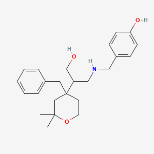 4-({[2-(4-benzyl-2,2-dimethyltetrahydro-2H-pyran-4-yl)-3-hydroxypropyl]amino}methyl)phenol